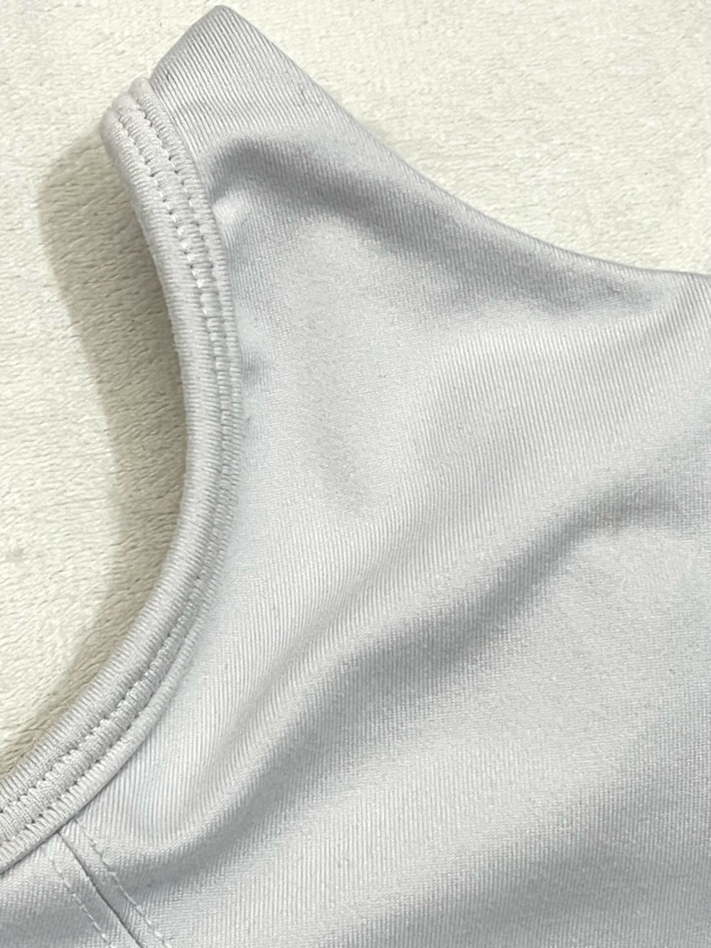 Jo+Jax Youth White High-Neck Premium Dance + Activewear Performance Sports Bra - Picture 6 of 16